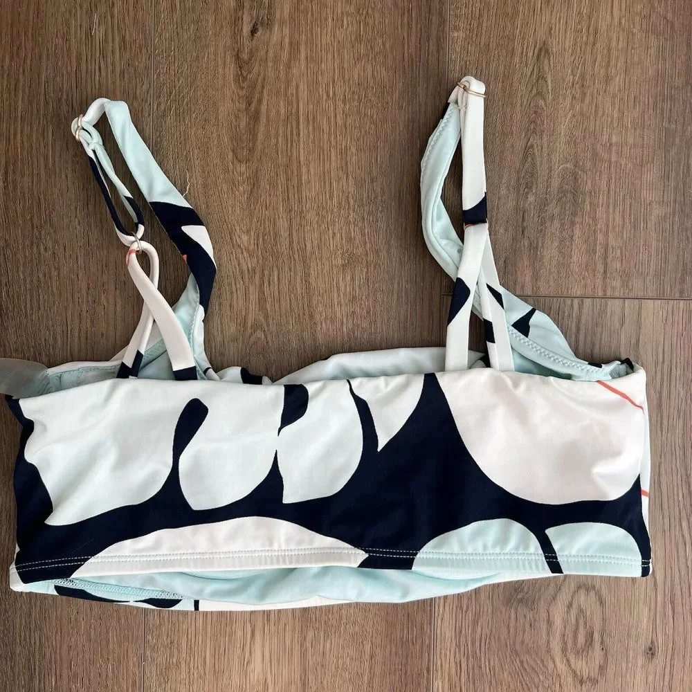 Carve Designs‎ Women's  Bikini Bandeau Underwire Blues Orange Top L - Picture 2 of 3